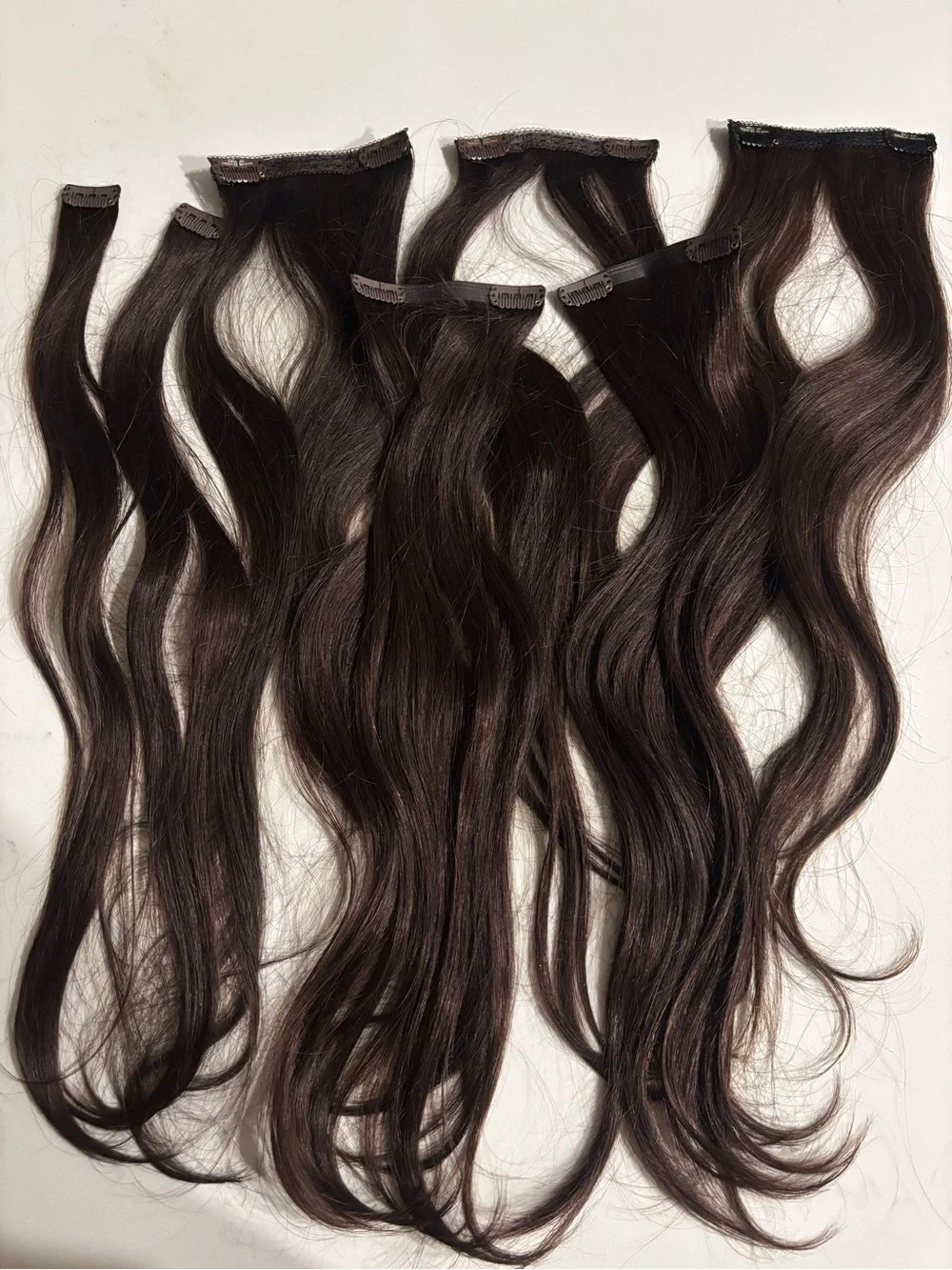 Dark Brown 22” Real Human Hair Clip in Extensions (141 grams) 7 wefts
